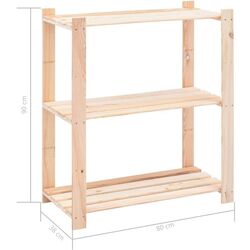 Etajera VidaXL 286200 80x38x90cm (Wood) Thumb
