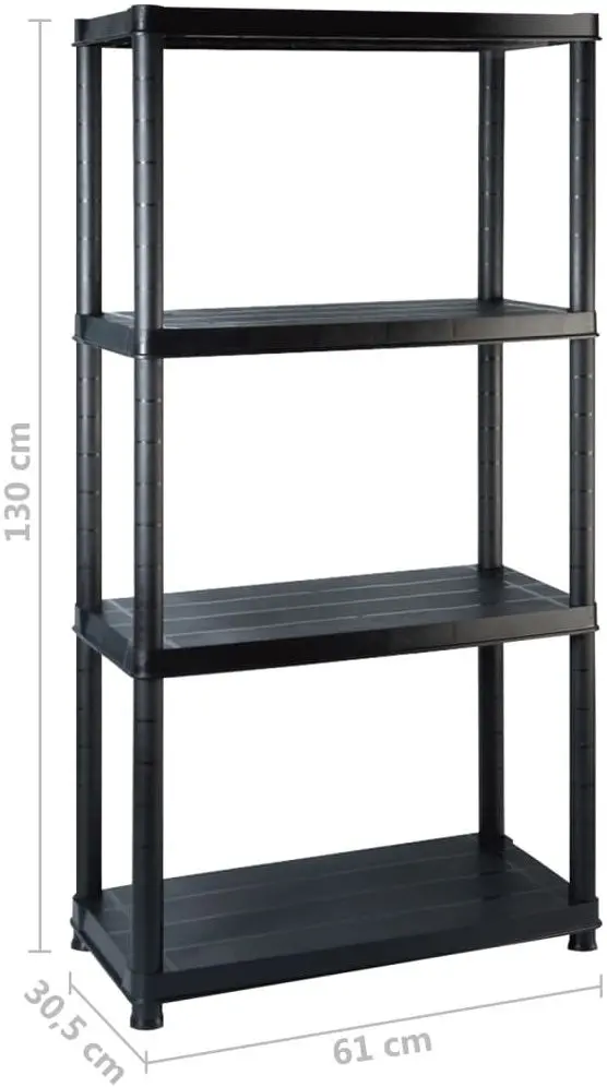 Etajera VidaXL 3059851 61x30.5x130cm (Black)