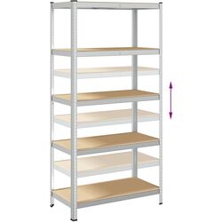 Etajera VidaXL 4016947 90x40x180cm (Silver) Thumb