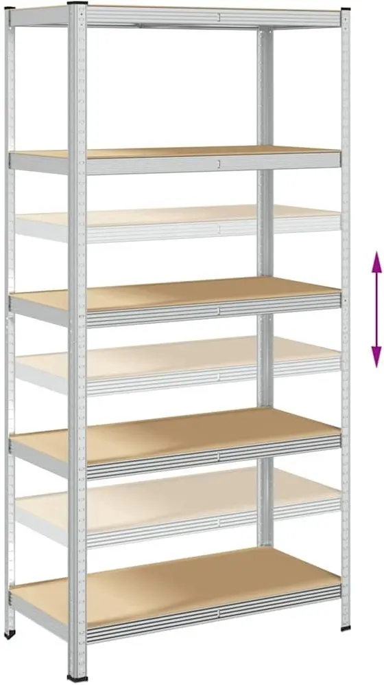 Etajera VidaXL 4016947 90x40x180cm (Silver)