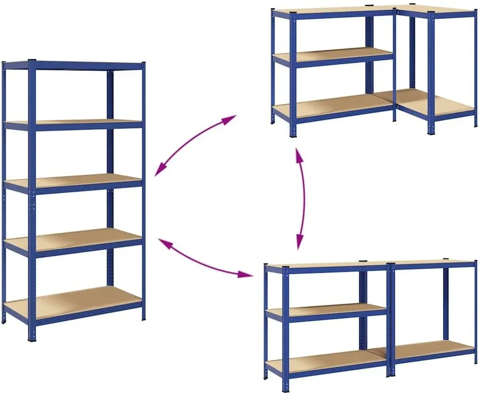 Etajera VidaXL 4016949 90x40x180cm (Blue)