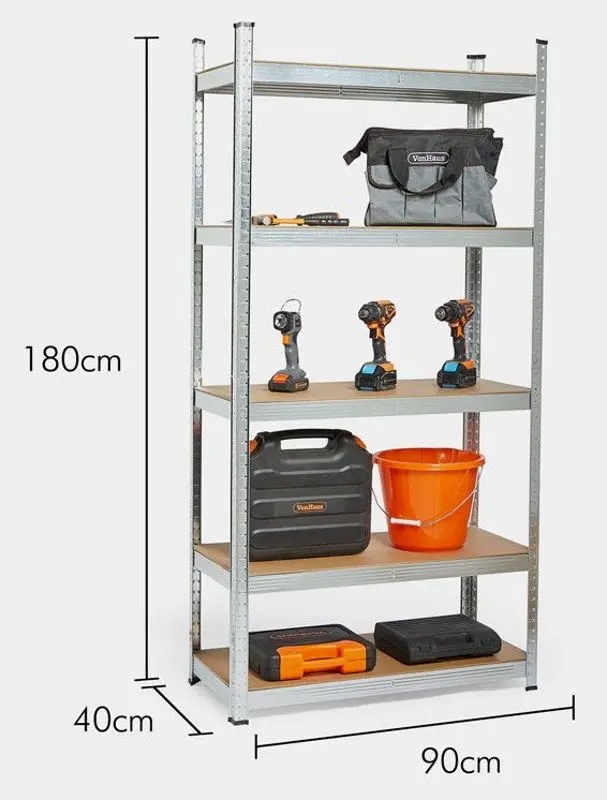 Etajera VonHaus 3500226 180x90x40cm (Silver)