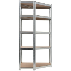 Стеллаж угловой Waltz 180x90x40cm (Silver) Thumb