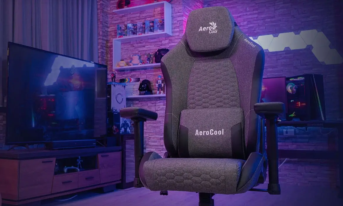 Игровое кресло Aerocool Crown AeroWeave (Ash Grey) - 7