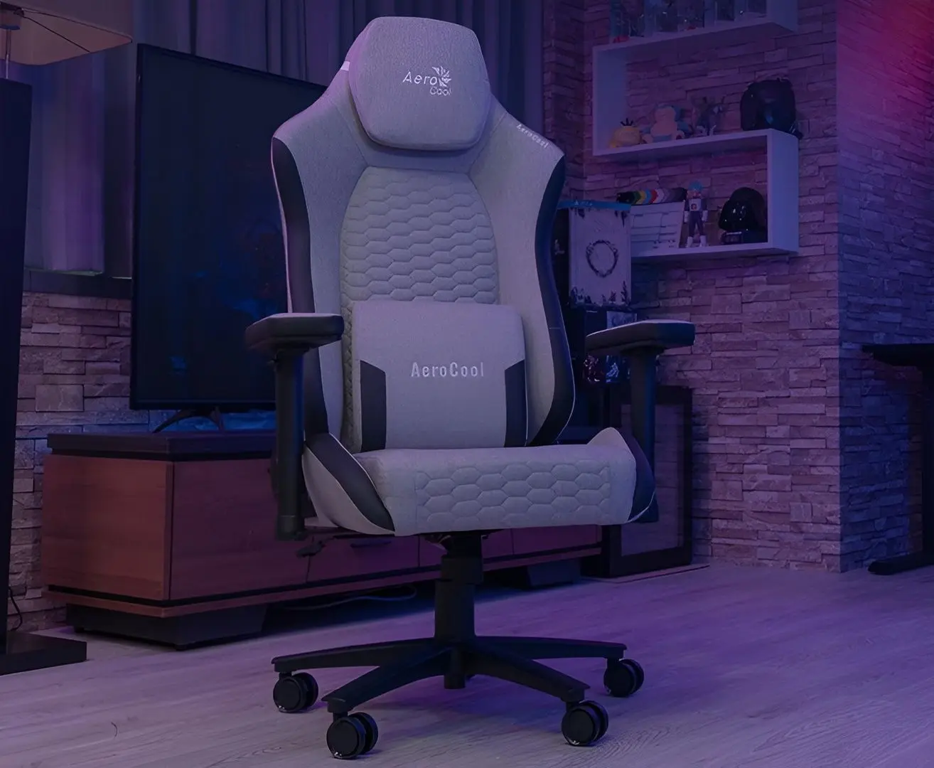 Игровое кресло Aerocool Crown AeroWeave (Ash Grey)