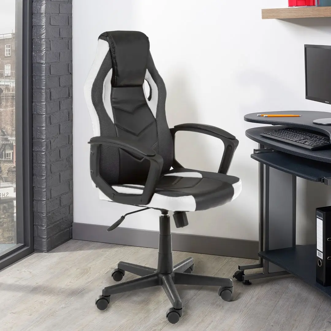 Fotoliu gaming Akord F4G FG-19 (White/Black)