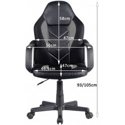 Fotoliu gaming Akord F4G FG-C18 (Black/Blue) Thumb