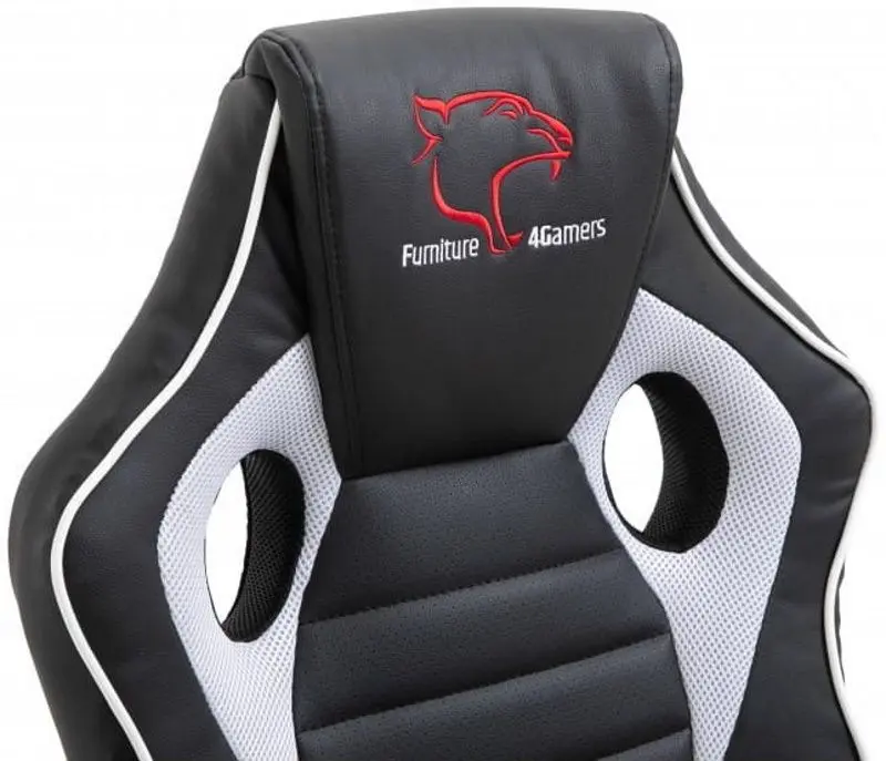 Кресло геймерское Akord F4G FG21 (Black/White) - 8