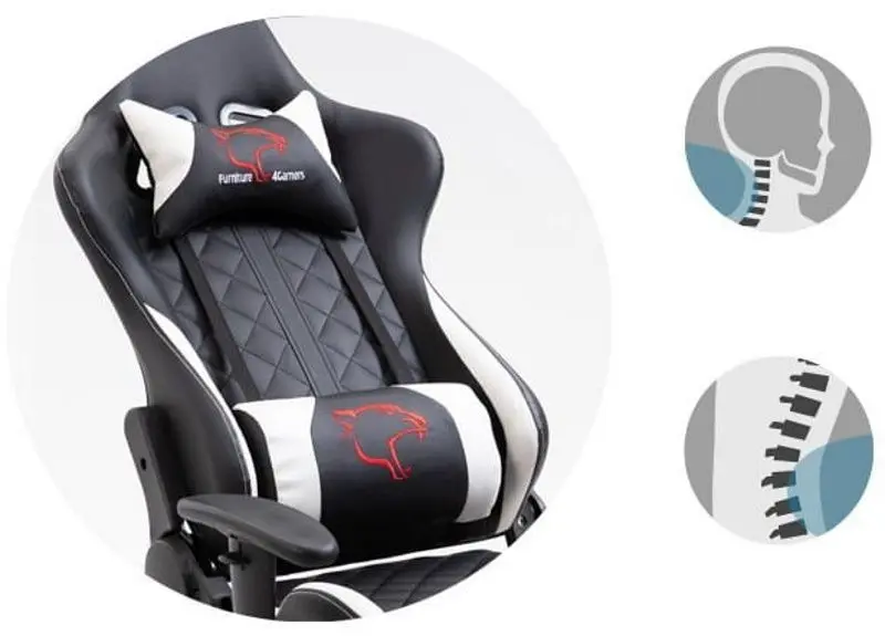 Кресло геймерское Akord F4G FG40 HQ (White) - 7