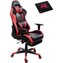 Fotoliu gaming + covoras pentru mouse Jumi Aragon CM-439474 (Black/Red)