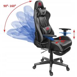 Fotoliu gaming + covoras pentru mouse Jumi Aragon CM-439474 (Black/Red) Thumb