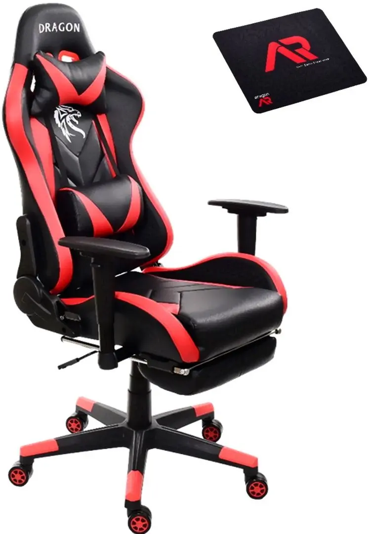 Fotoliu gaming + covoras pentru mouse Jumi Aragon CM-439474 (Black/Red)