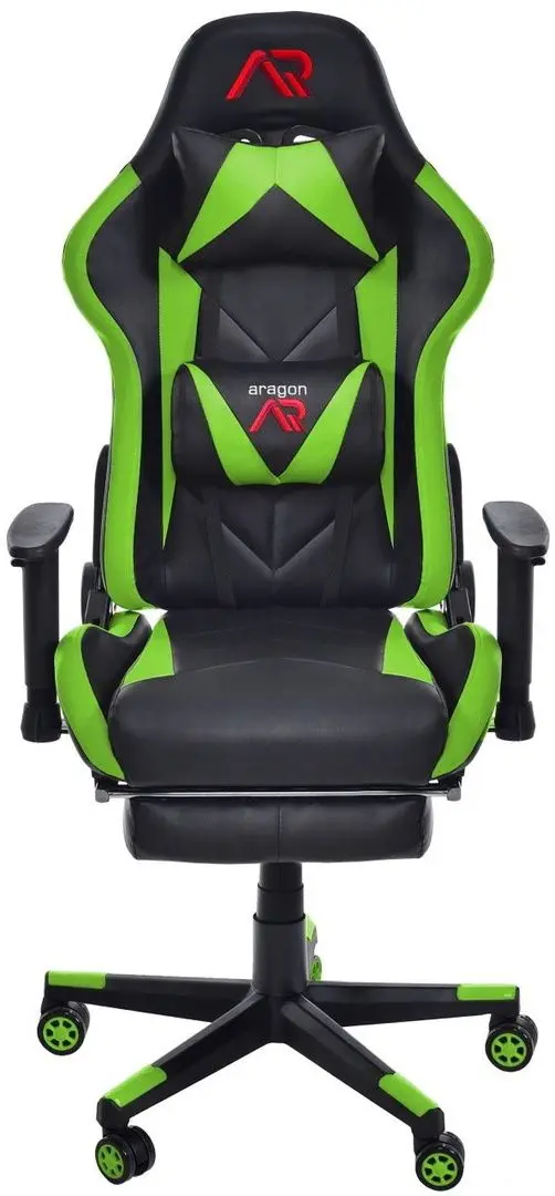 Fotoliu gaming + covoras pentru mouse Aragon Dragon CM-439511 (Black/Green) - 8