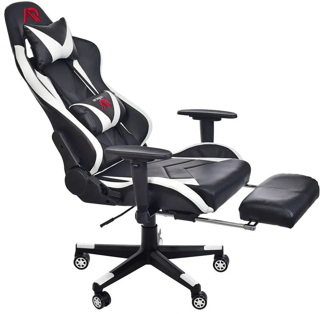 Fotoliu gaming + covoras pentru mouse Jumi Aragon CM-439528 (Black/White)