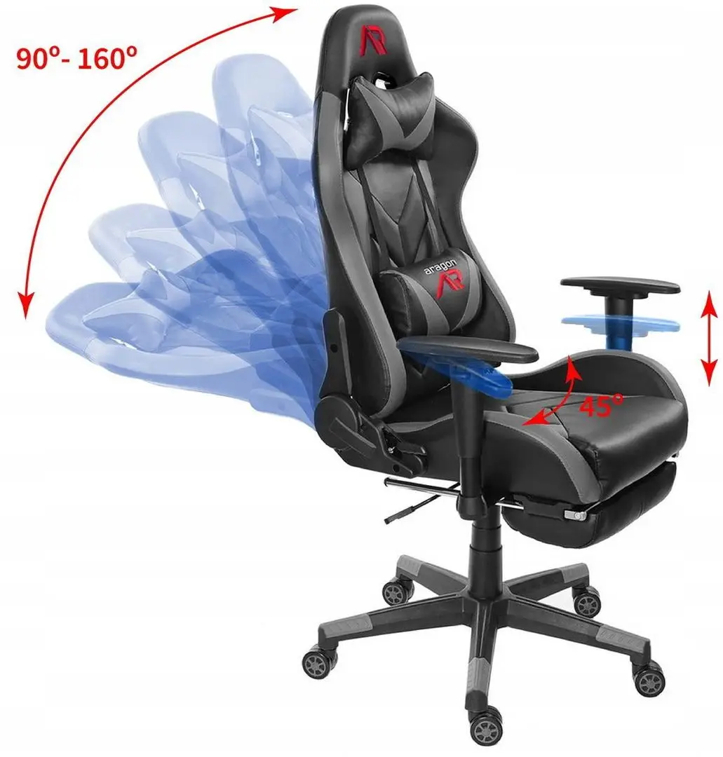 Fotoliu gaming + covoras pentru mouse Jumi Aragon CM-439528 (Black/White)