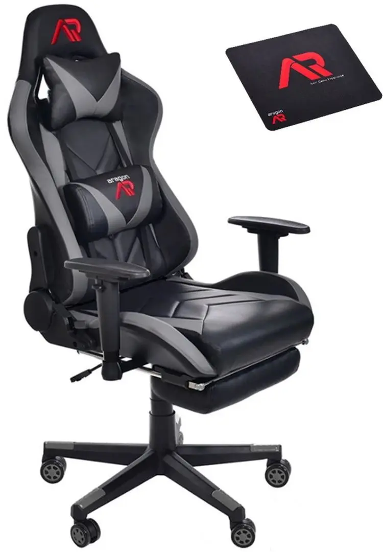 Fotoliu gaming + covoras pentru mouse Aragon Dragon CM-439535 (Black/Gray)