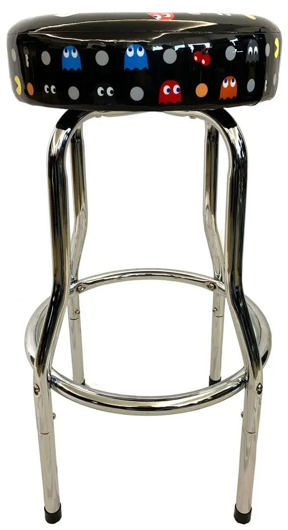 Scaun de jocuri Arcade1Up Pac-Man Stool (Black/Silver)