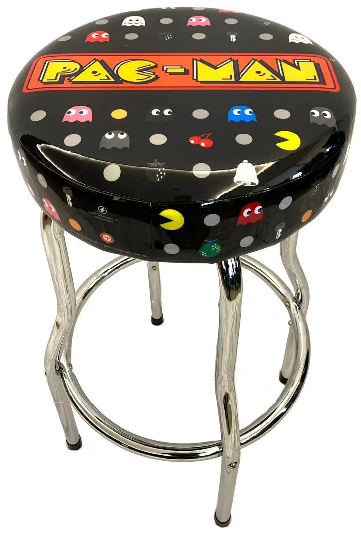 Scaun de jocuri Arcade1Up Pac-Man Stool (Black/Silver)