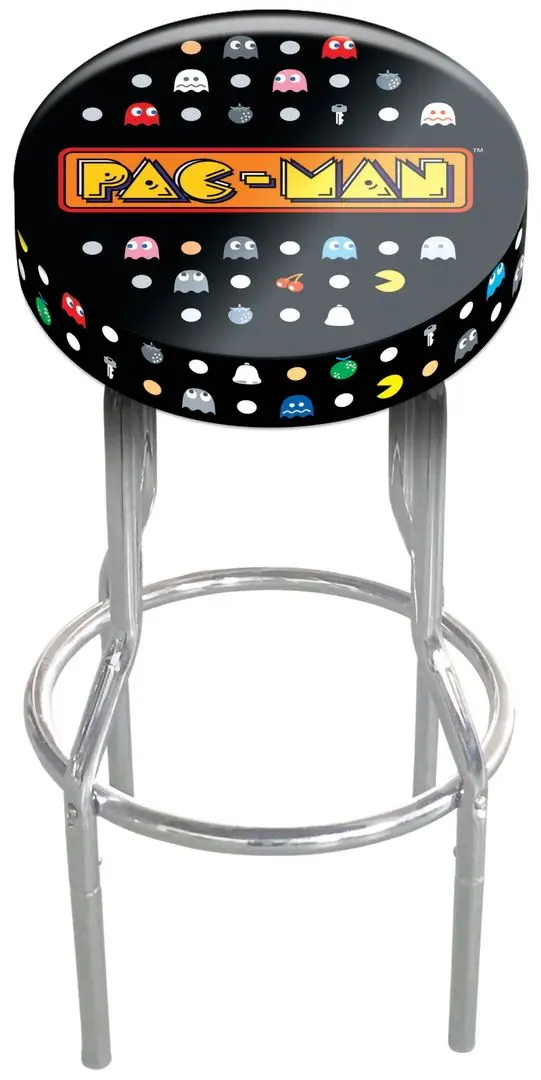 Scaun de jocuri Arcade1Up Pac-Man Stool (Black/Silver)