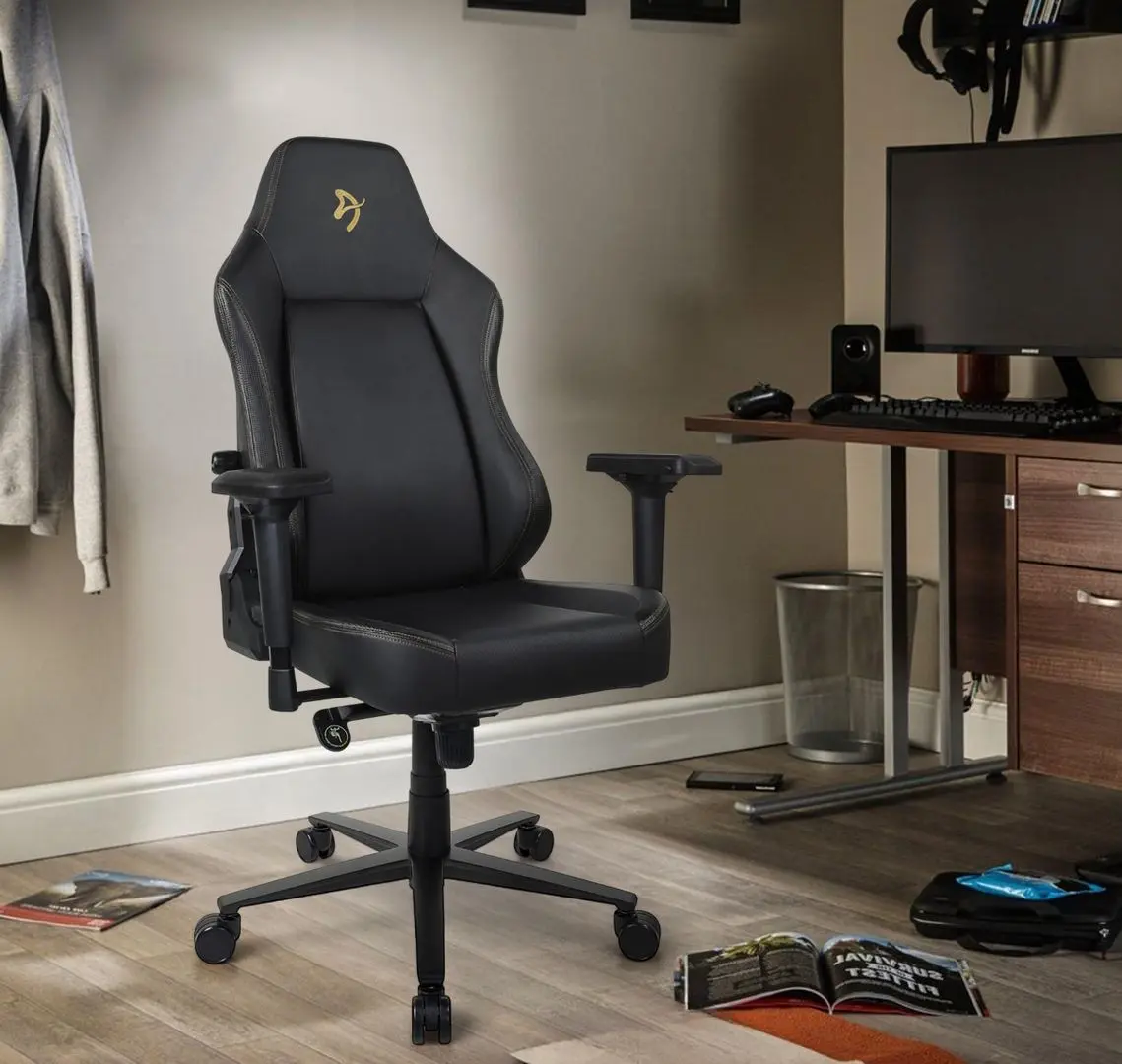 Fotoliu gaming Arozzi Primo PU (Black/Gold)