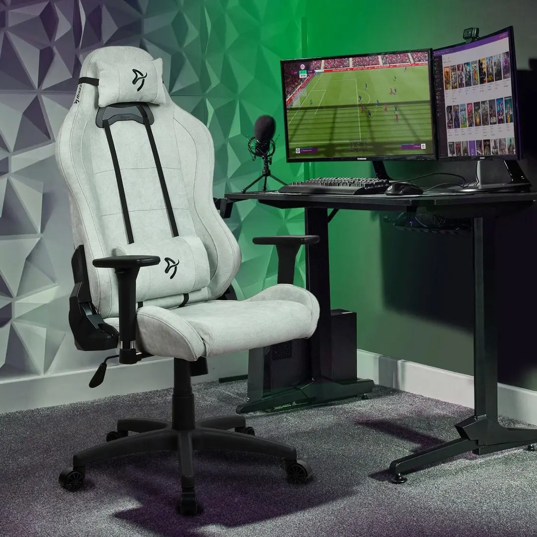 Fotoliu gaming Arozzi Torretta Soft Fabric (Pearl Green)