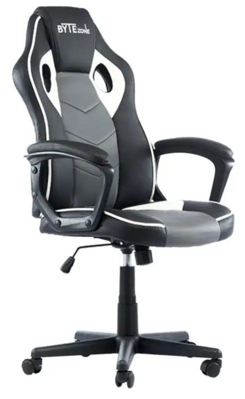 Fotoliu pentru jocuri ByteZone Racer (Black/Grey/White) - 3