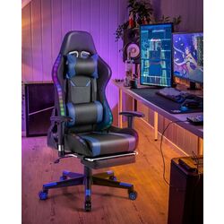 Fotoliu gaming Costway CB10483BL (Black/Blue)