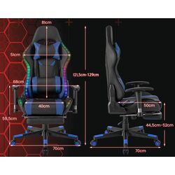 Игровое кресло Costway CB10483BL (Black/Blue) Thumb