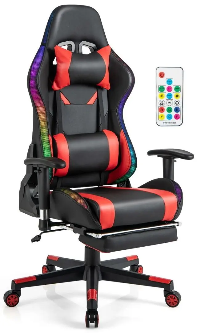Игровое кресло Costway CB10483RE (Black/Red)
