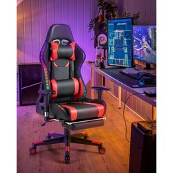 Fotoliu gaming Costway CB10483RE (Black/Red)