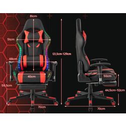 Игровое кресло Costway CB10483RE (Black/Red) Thumb