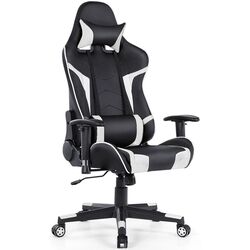 Fotoliu gaming Costway CB10151WH (White) Thumb