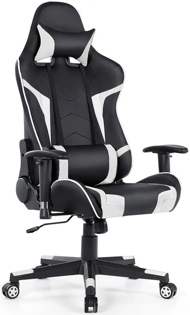Fotoliu gaming Costway CB10151WH (White) - 5
