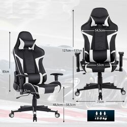Fotoliu gaming Costway CB10151WH (White) Thumb