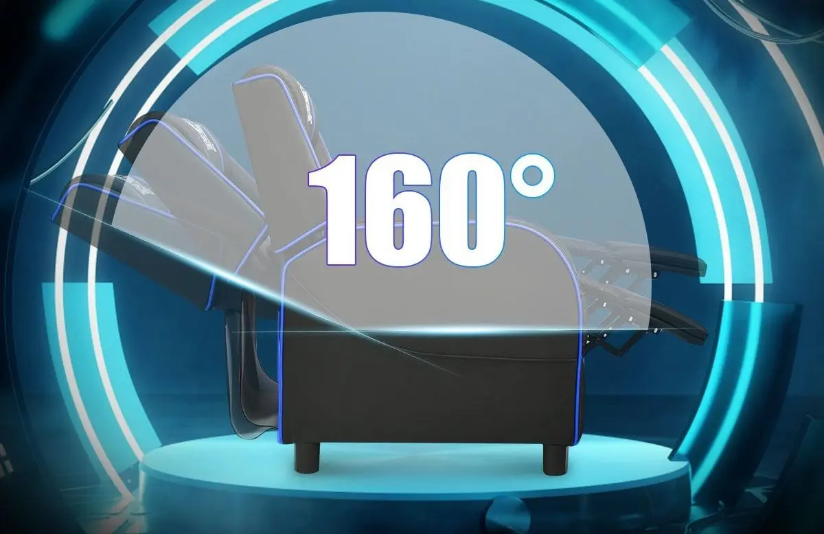 Кресло геймерское Costway HV10006BL (Blue/Black) - 5