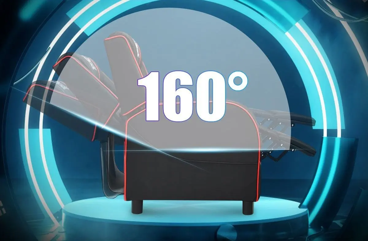 Fotoliu gaming Costway HV10006RE (Red/Black) - 3