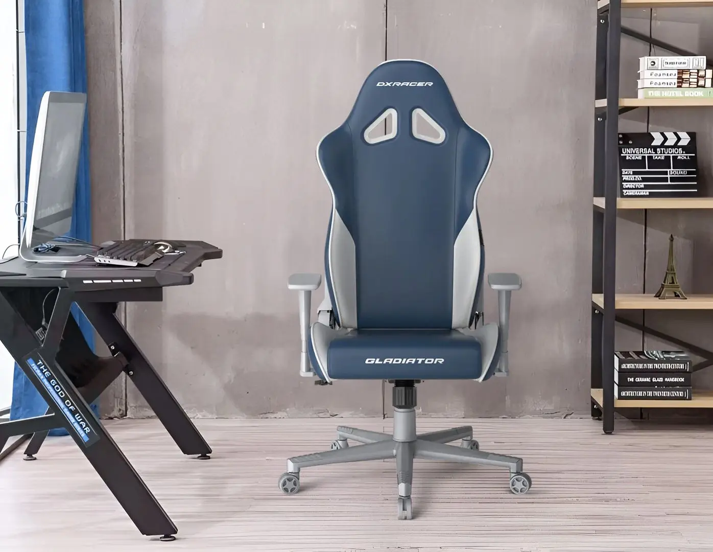 Игровое кресло DXRacer GLADIATOR-L-N23-LTC-BW-X1 (Blue/White)