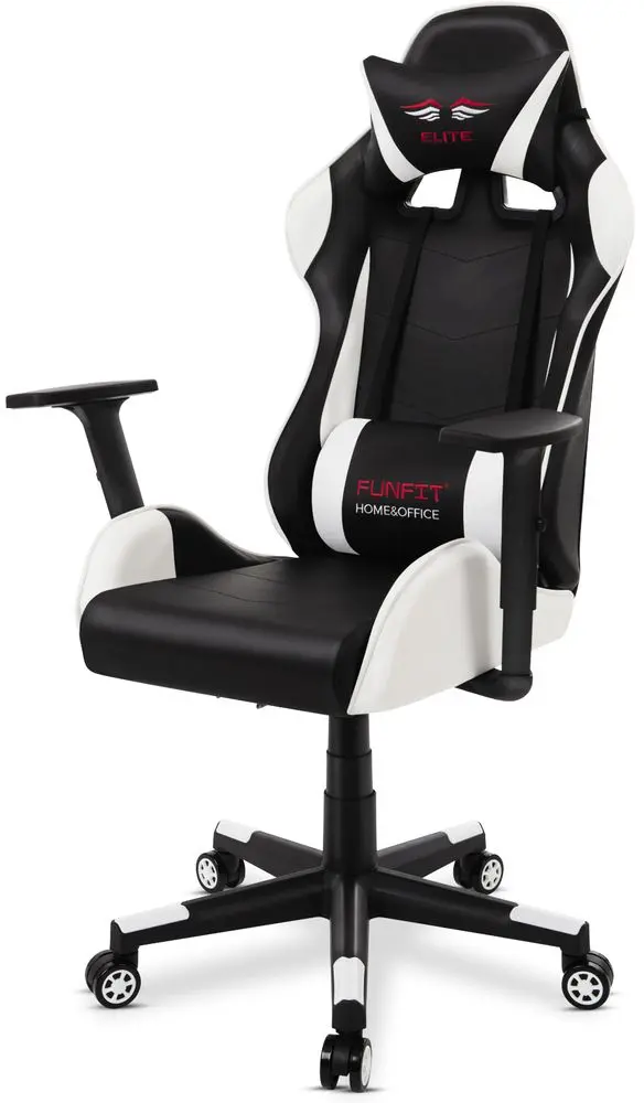 Геймерское кресло FunFit Elite 2669 (Black/White) - 2