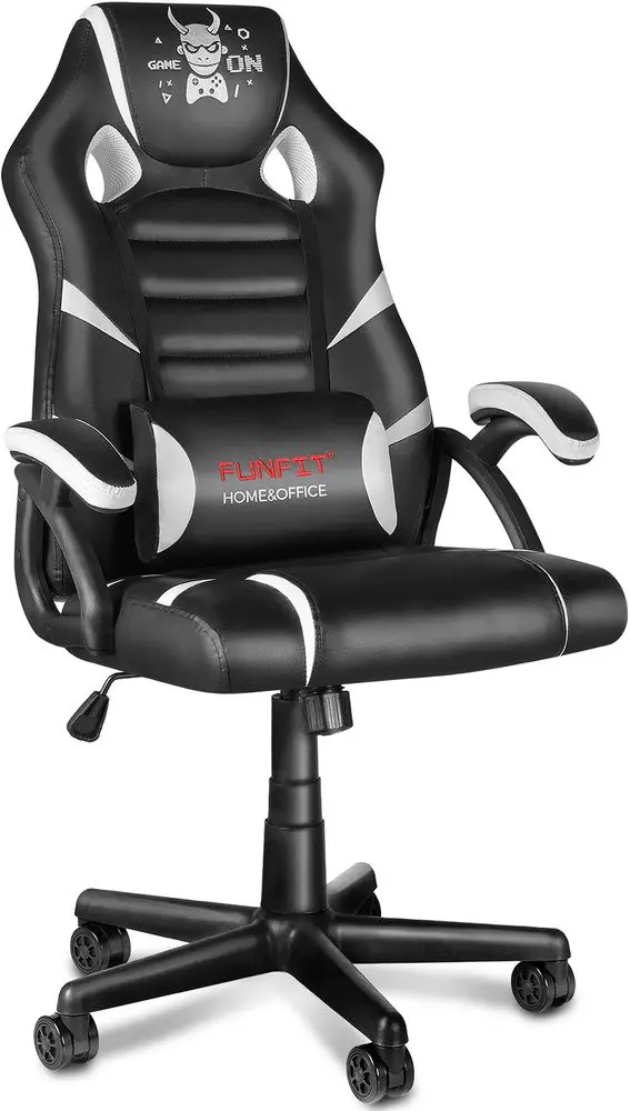 Геймерское кресло FunFit Game On RX6 (Black/White)