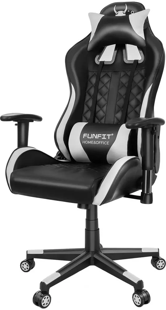 Геймерское кресло FunFit Game On RX7 (Black/White)