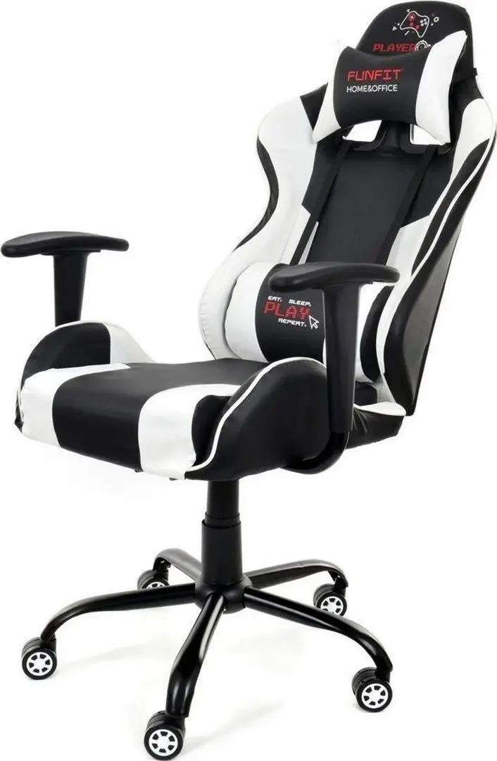 Игровое кресло FunFit PlayerONE 2666 (Black/White) - 5