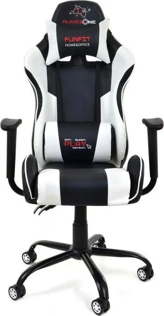 Игровое кресло FunFit PlayerONE 2666 (Black/White)