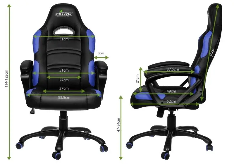 Fotoliu gaming GameMax GCR07 (Black/Blue) - 7