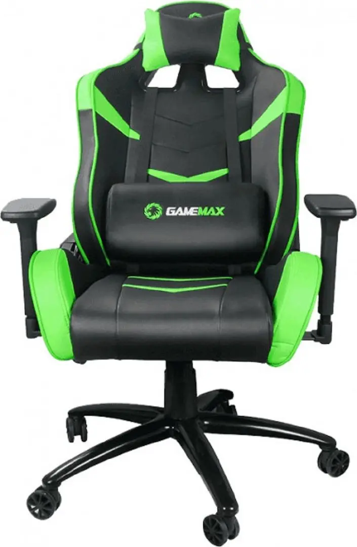 Кресло геймерское GameMax GCR08 (Black/Green) - 6