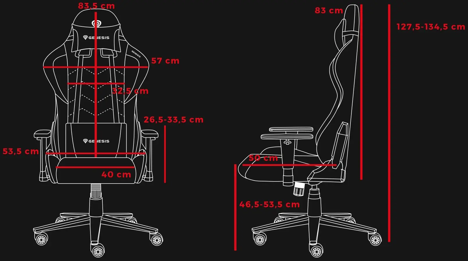 Fotoliu gaming Genesis Nitro 550 G2 (Grey) - 11