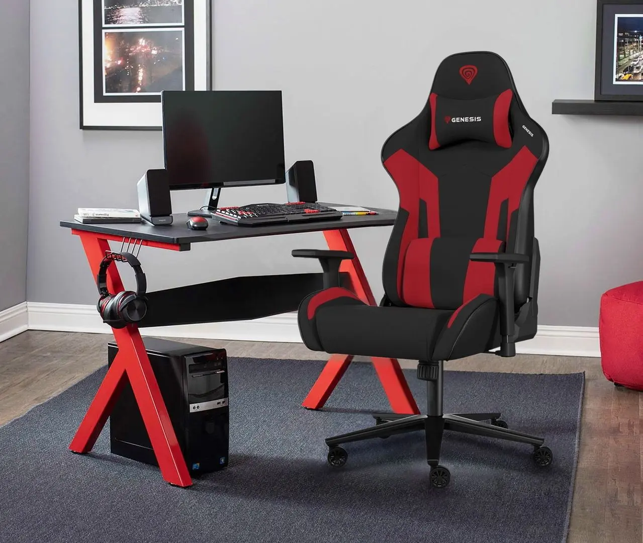 Fotoliu gaming Genesis Nitro 720 (Black/Red)