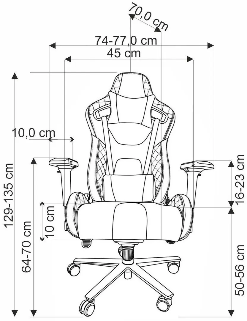 Игровое кресло Halmar Chavez (Black)