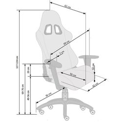 Fotoliu gaiming Halmar Drake (Red/Black) Thumb