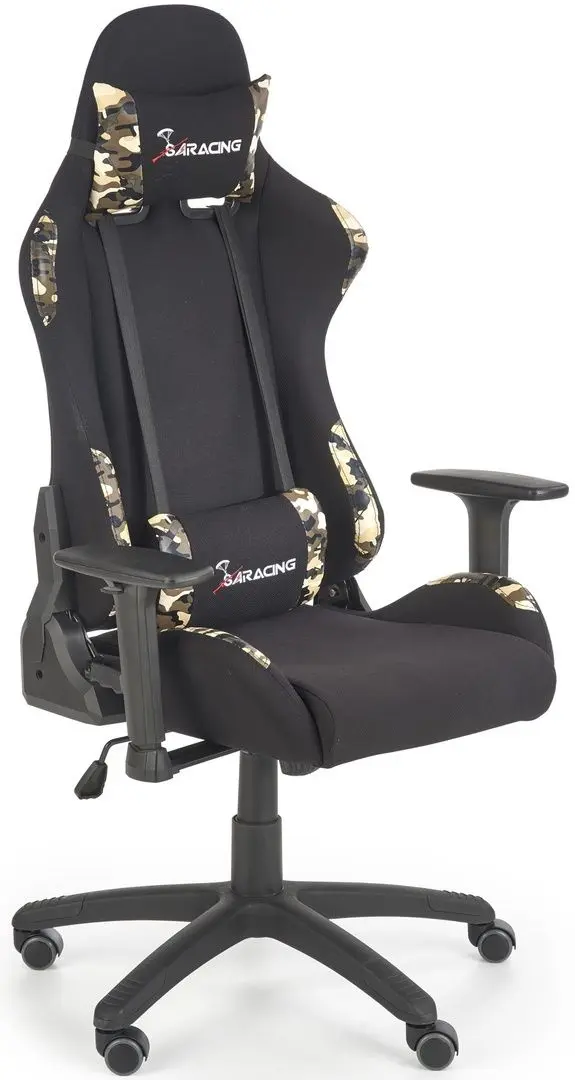 Fotoliu gaiming Halmar Exodus (Black/Camouflage)