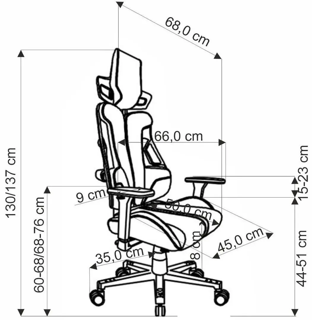Scaun gaming Halmar Nitro 2 (Black/Red)